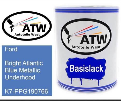 Ford, Bright Atlantic Blue Metallic Underhood, K7-PPG190766: 1L Lackdose, von ATW Autoteile West.